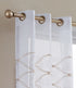 Set of Two 84" Gold Wave Embroidered Window Panels