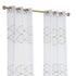 Set of Two 84" Gold Wave Embroidered Window Panels
