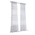 Set of Two 96" White Wave Embroidered Window Panels