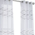Set of Two 96" White Wave Embroidered Window Panels