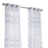 Set of Two 96" White Wave Embroidered Window Panels