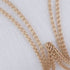 Set of Two 96" Gold and White SemiSheer Curtains