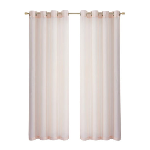 Set of Two 84" Blush Solid Modern Window Panels