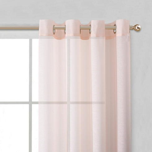 Set of Two 84" Blush Solid Modern Window Panels
