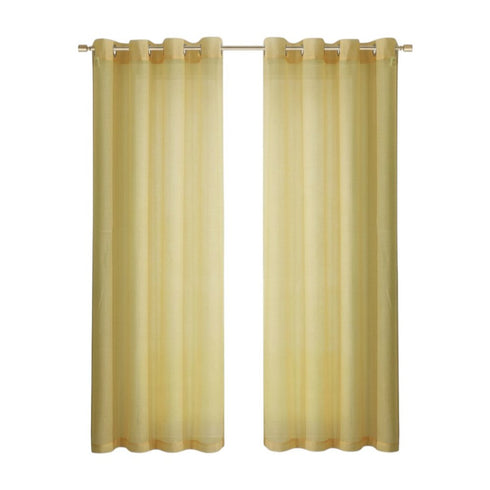 Set of Two 84" Gold Solid Modern Window Panels