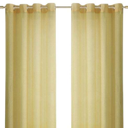 Set of Two 84" Gold Solid Modern Window Panels