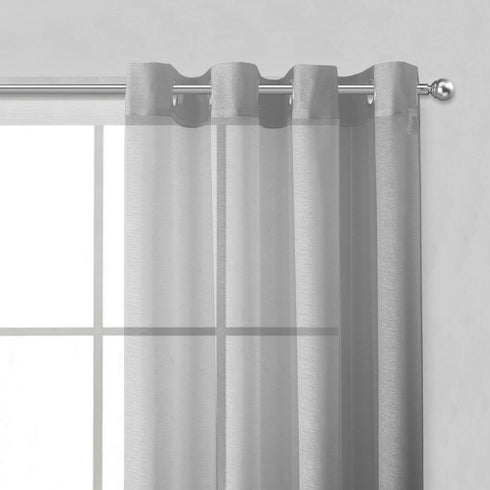 Set of Two 84" Silver Solid Modern Window Panels