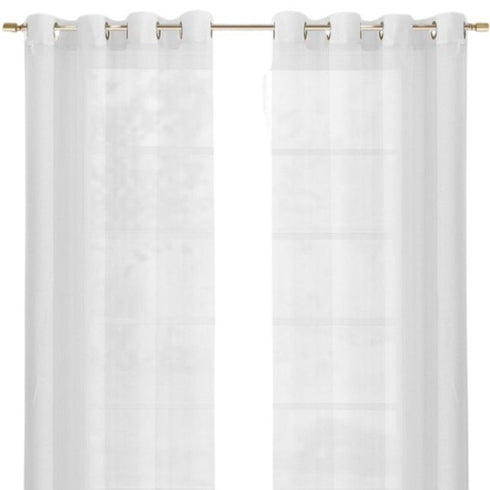 Set of Two 84" White Solid Modern Window Panels