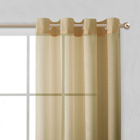 Set of Two 84" Tan Solid Modern Window Panels