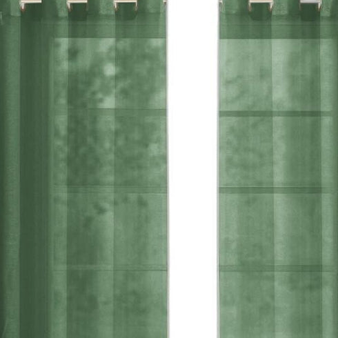 Set of Two 84" Sage Solid Modern Window Panels