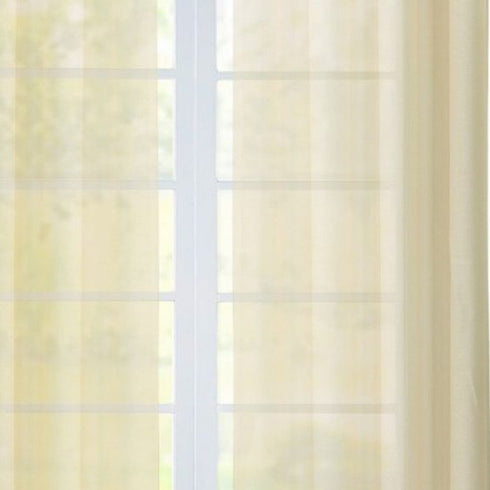 Set of Two 84" Beige Solid Modern Window Panels