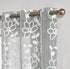 Set of Two 96" Silver Floral Embroidered Window Panels