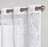 Set of Two 84" White Boho Embroidered Window Panels
