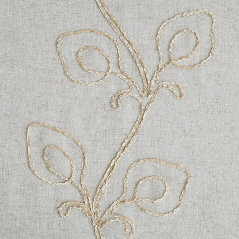 Set of Two 84" Beige Boho Embroidered Window Panels