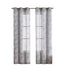 Set of Two 96" Silver Boho Embroidered Window Panels