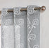 Set of Two 96" Silver Boho Embroidered Window Panels