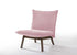 31" Plush Pink Low Profile Armless Accent Chair