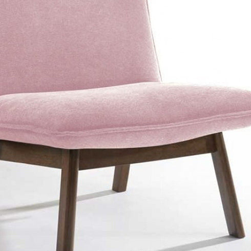 31" Plush Pink Low Profile Armless Accent Chair