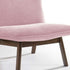 31" Plush Pink Low Profile Armless Accent Chair