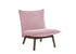 31" Plush Pink Low Profile Armless Accent Chair
