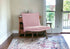 31" Plush Pink Low Profile Armless Accent Chair