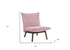 31" Plush Pink Low Profile Armless Accent Chair
