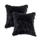 Set of Two 18" Black Throw Pillows