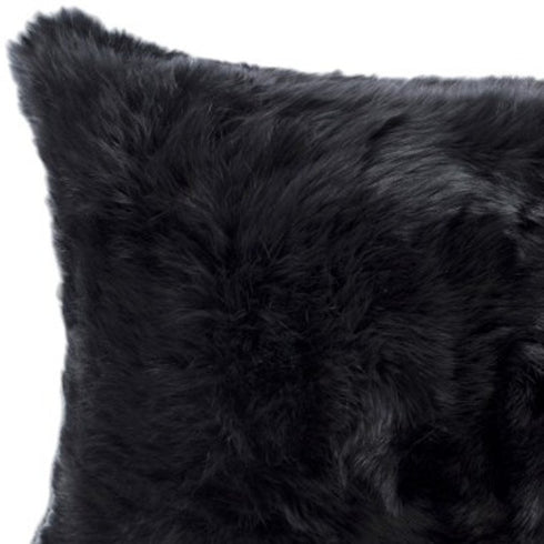 Set of Two 12" X 20" Black Throw Pillows