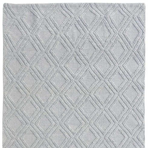 8' X 11' Gray Geometric Handmade Area Rug
