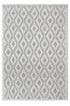 8' X 11' Gray and Ivory Geometric Handmade Area Rug
