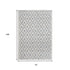 8' X 11' Gray and Ivory Geometric Handmade Area Rug