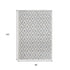 8' X 11' Gray and Ivory Geometric Handmade Area Rug
