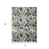 8' X 11' Beige Blue And Gray Geometric Area Rug