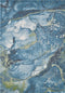 5' X 8' Teal Blue Green And Ivory Abstract Area Rug