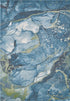 5' X 8' Teal Blue Green And Ivory Abstract Area Rug