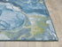 5' X 8' Teal Blue Green And Ivory Abstract Area Rug