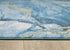 5' X 8' Teal Blue Green And Ivory Abstract Area Rug