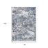 8' X 10' Blue and Gray Abstract Area Rug