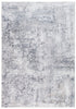 6' X 9' Gray And Ivory Abstract Area Rug