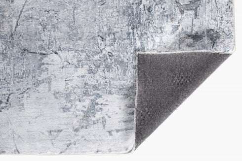 6' X 9' Gray And Ivory Abstract Area Rug