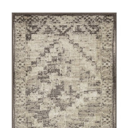8' X 11' Gray And Brown Abstract Area Rug