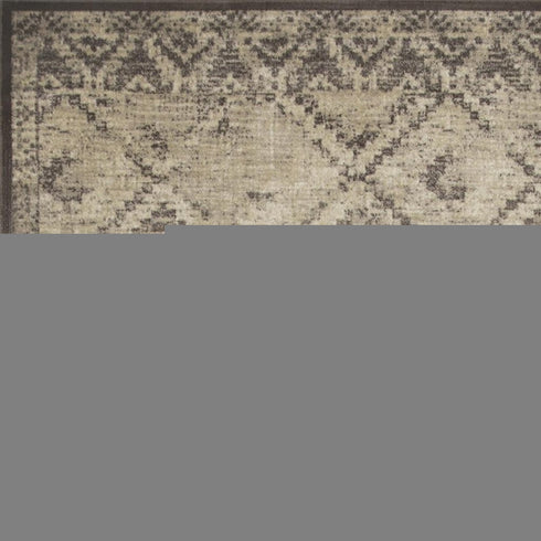 8' X 11' Gray And Brown Abstract Area Rug