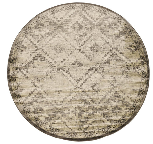 8' X 11' Gray And Brown Abstract Area Rug