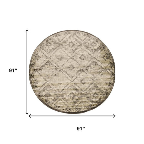 8' X 11' Gray And Brown Abstract Area Rug