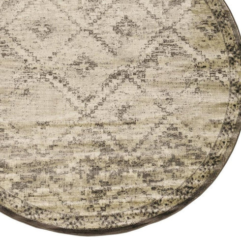 8' X 11' Gray And Brown Abstract Area Rug