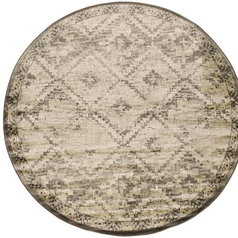 8' X 11' Gray And Brown Abstract Area Rug