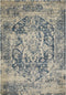 8' X 11' Ivory And Blue Oriental Area Rug