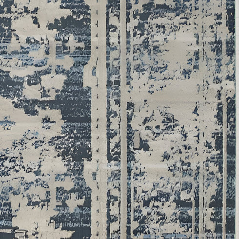 8' X 11' Ivory And Blue Oriental Area Rug