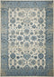 8' X 11' Ivory And Sky Blue Oriental Area Rug