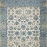 8' X 11' Ivory And Sky Blue Oriental Area Rug